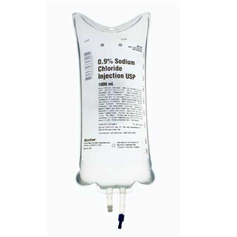 what is saline in iv bag